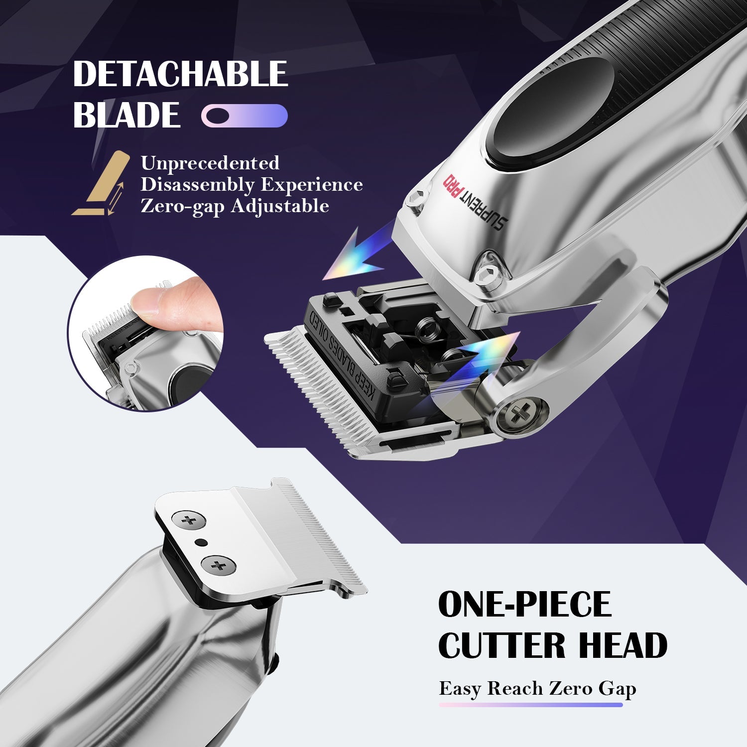 The Black Obsidian Professional Clipper and Trimmer Set - HC776SX