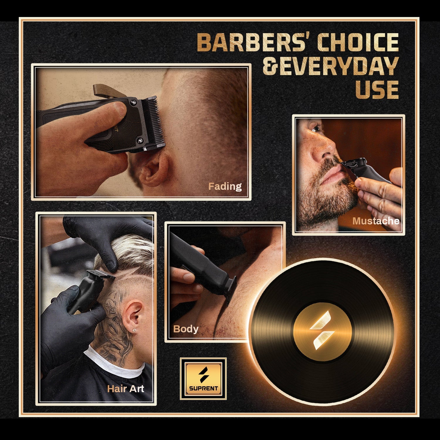 SUPRENT Vintage Clipper Trimmer Combo HC316BX