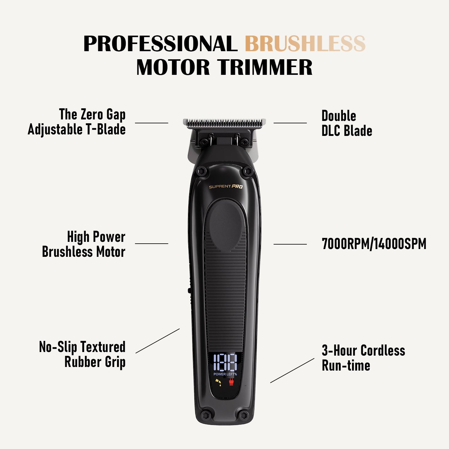 The Black Obsidian-T Professional Trimmer - FT775BX