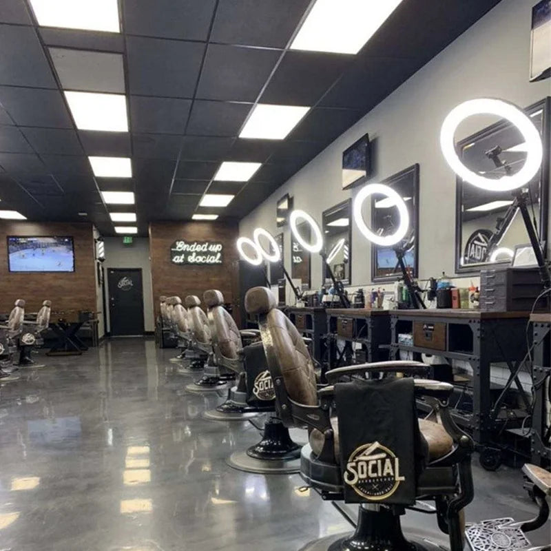 Wall Mount 18 Inch Round LED Barber Shop Lamp
