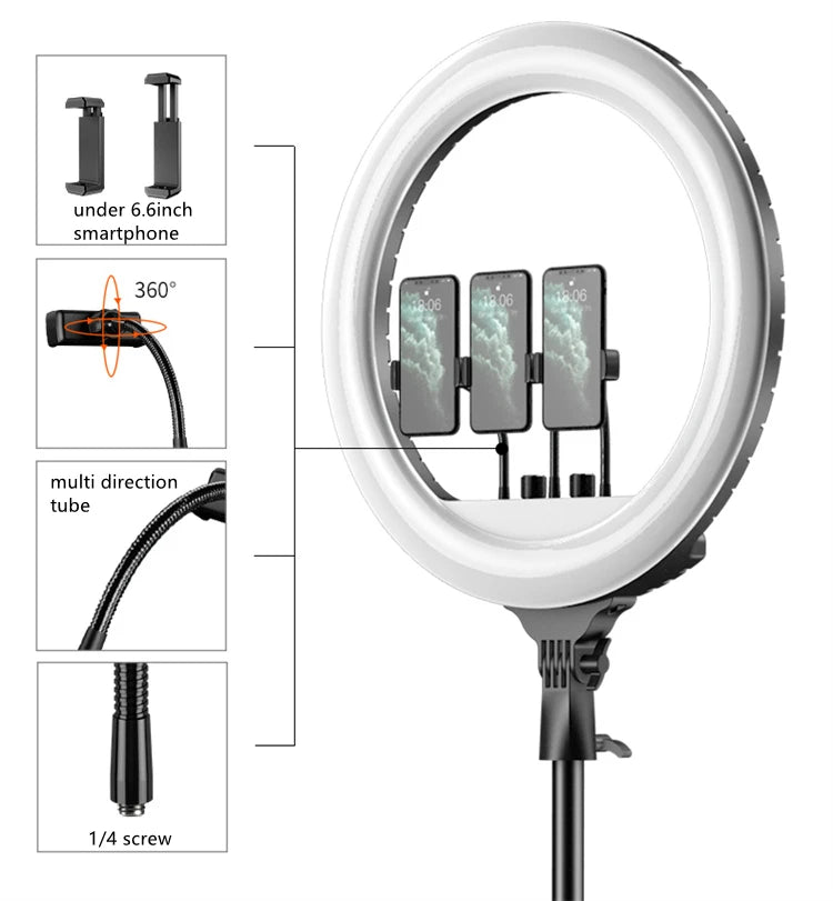 Wall Mount 18 Inch Round LED Barber Shop Lamp