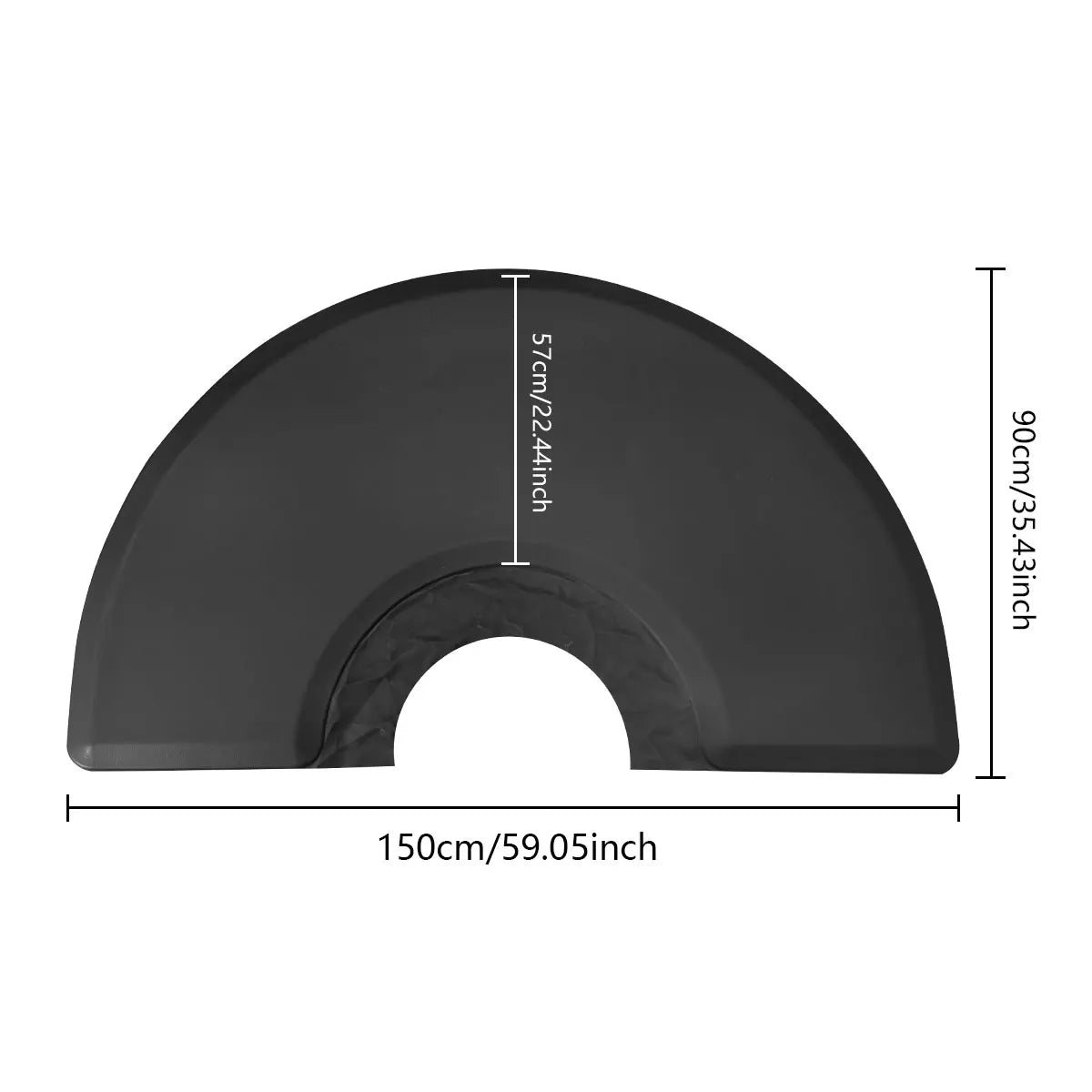 Barbershop Black Floor Mat