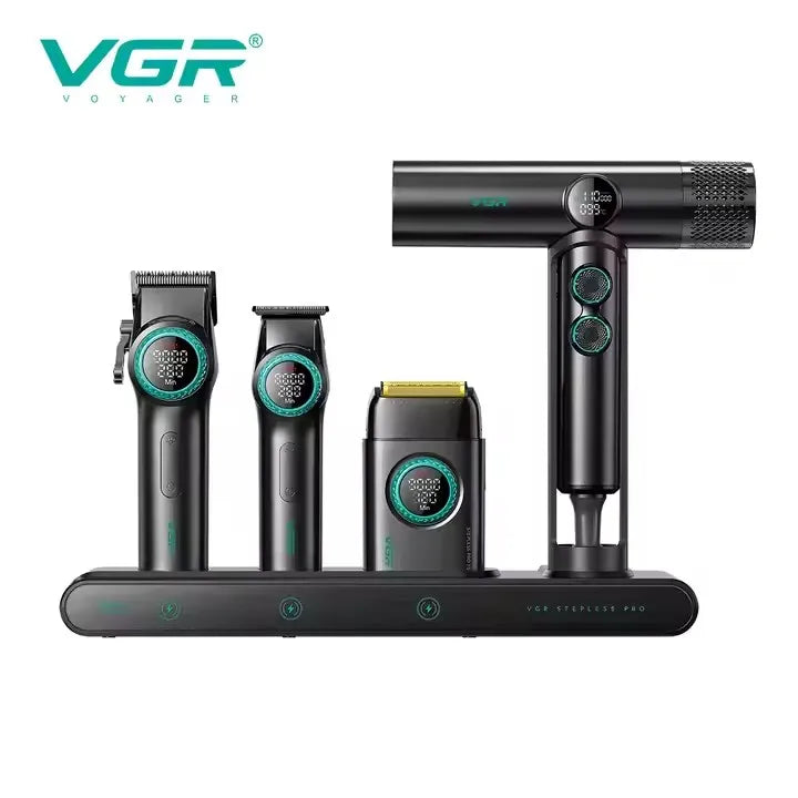 VGR  LCD Display Stepless Pro 4 in 1 Combo Set