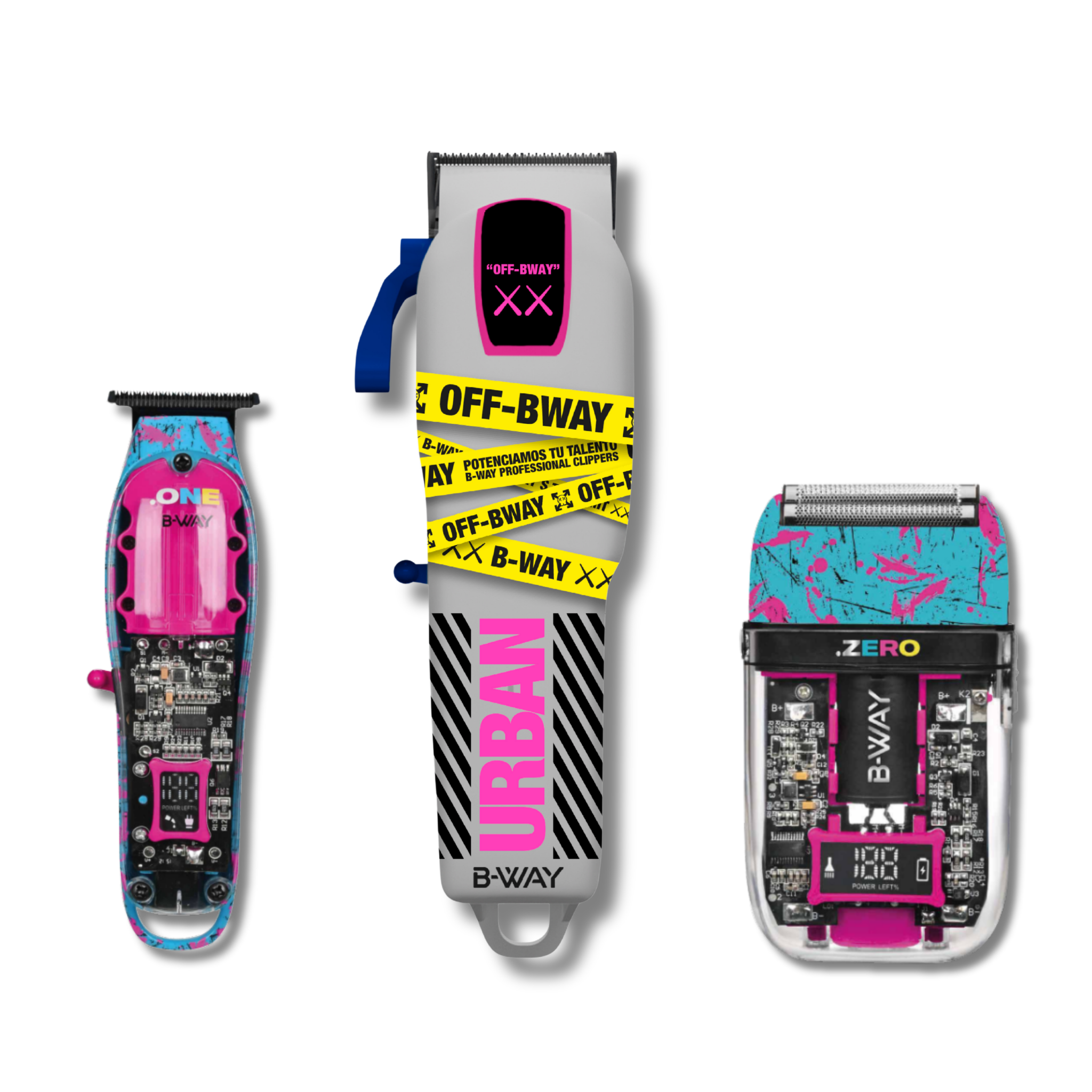 B-Way URBAN Clipper, ONE Trimmer, Zero Shaver - 3 in 1 Set