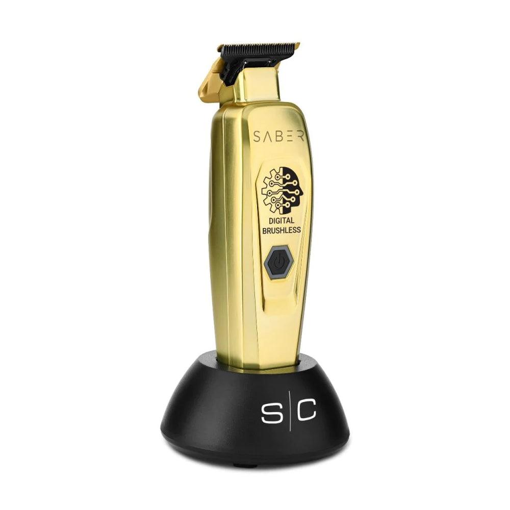 StyleCraft Saber Full Metal Body Digital Brushless Motor Cordless Trimmer - Gold