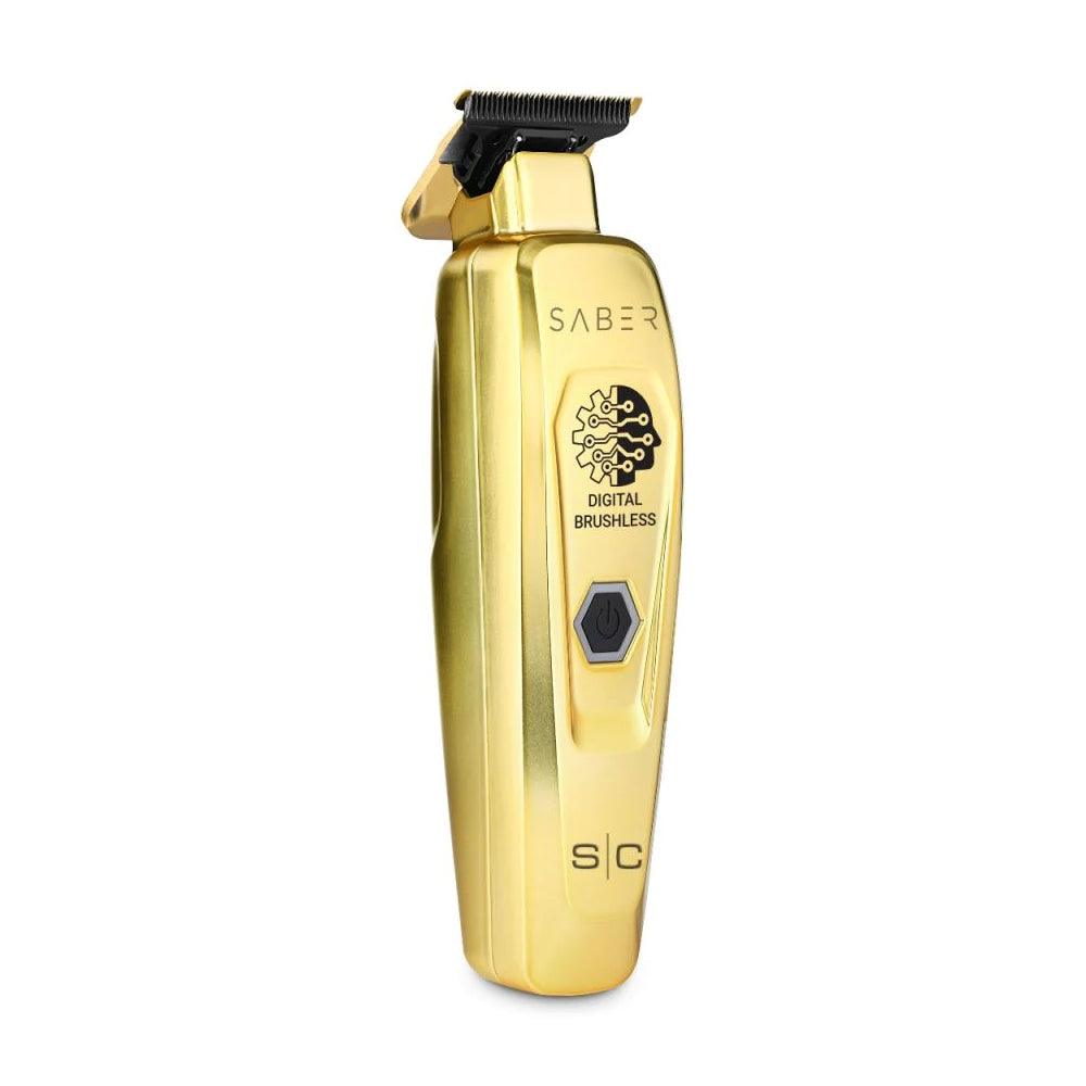StyleCraft Saber Full Metal Body Digital Brushless Motor Cordless Trimmer - Gold